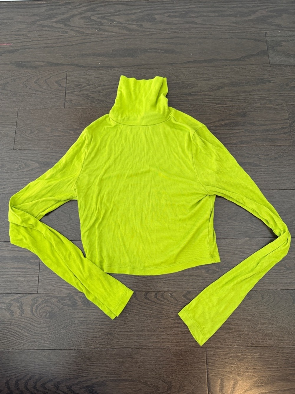Sunday Best green long sleeve crop turtleneck Small